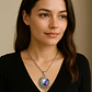 Collar Para Mujer Dije Luna Cristal Galaxia Universo Planeta - Miniatura 6