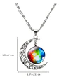 Collar Para Mujer Dije Luna Cristal Galaxia Universo Planeta - Miniatura 10