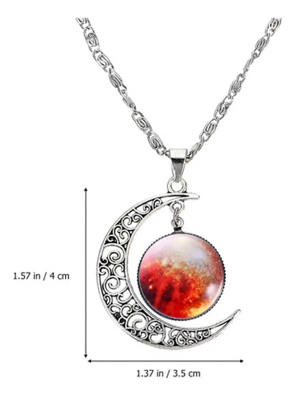 Collar Para Mujer Dije Luna Cristal Galaxia Universo Planeta 16