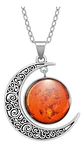 Collar Para Mujer Dije Luna Cristal Galaxia Universo Planeta - Miniatura 21