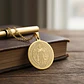 Collar Hombres Y Mujeres Dije Sello San Benito Abad Medalla - Miniatura 3