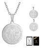 Collar Hombres Y Mujeres Dije Sello San Benito Abad Medalla - Miniatura 20