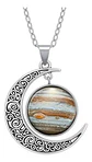Collar Para Mujeres Con Dije Luna Nebulosa Galaxia Universo - Miniatura 1