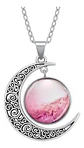 Collar Para Mujeres Con Dije Luna Nebulosa Galaxia Universo - Miniatura 9