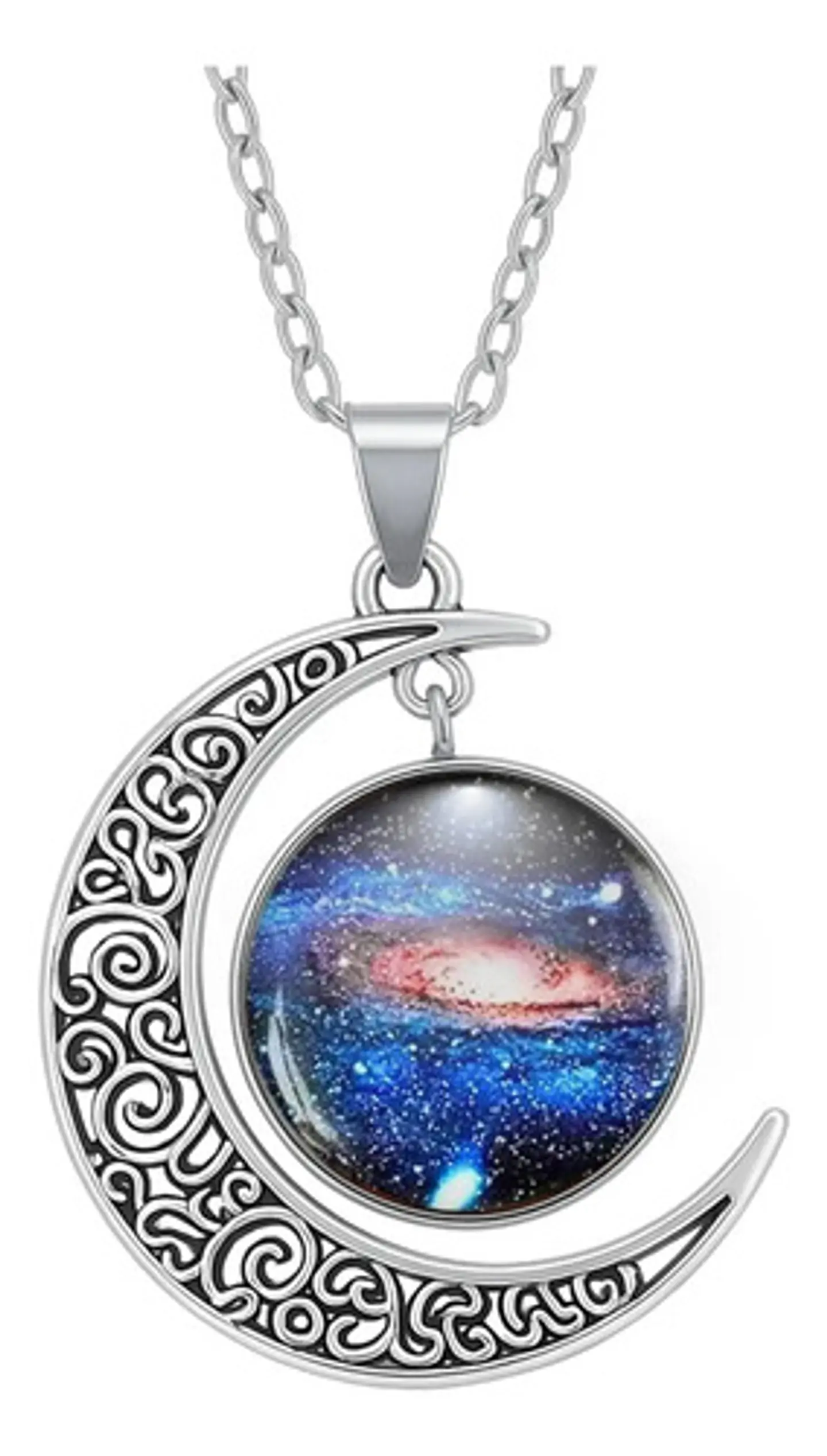 Collar Para Mujeres Con Dije Luna Nebulosa Galaxia Universo 18