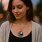 Collar Para Mujeres Con Dije Luna Nebulosa Galaxia Universo - Miniatura 32