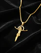 Collar Para Hombres Dije Crucifijo Con Piedras Cz Color Oro - Miniatura 9