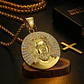 Collar Para Hombres Dije Piedras Cz Cristo Jesús Color Oro - Miniatura 5