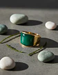 Anillo Para Hombres Mujeres Con Piedra De Ópalo Geométrico - Miniatura 5