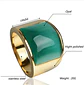 Anillo Para Hombres Mujeres Con Piedra De Ópalo Geométrico - Miniatura 8