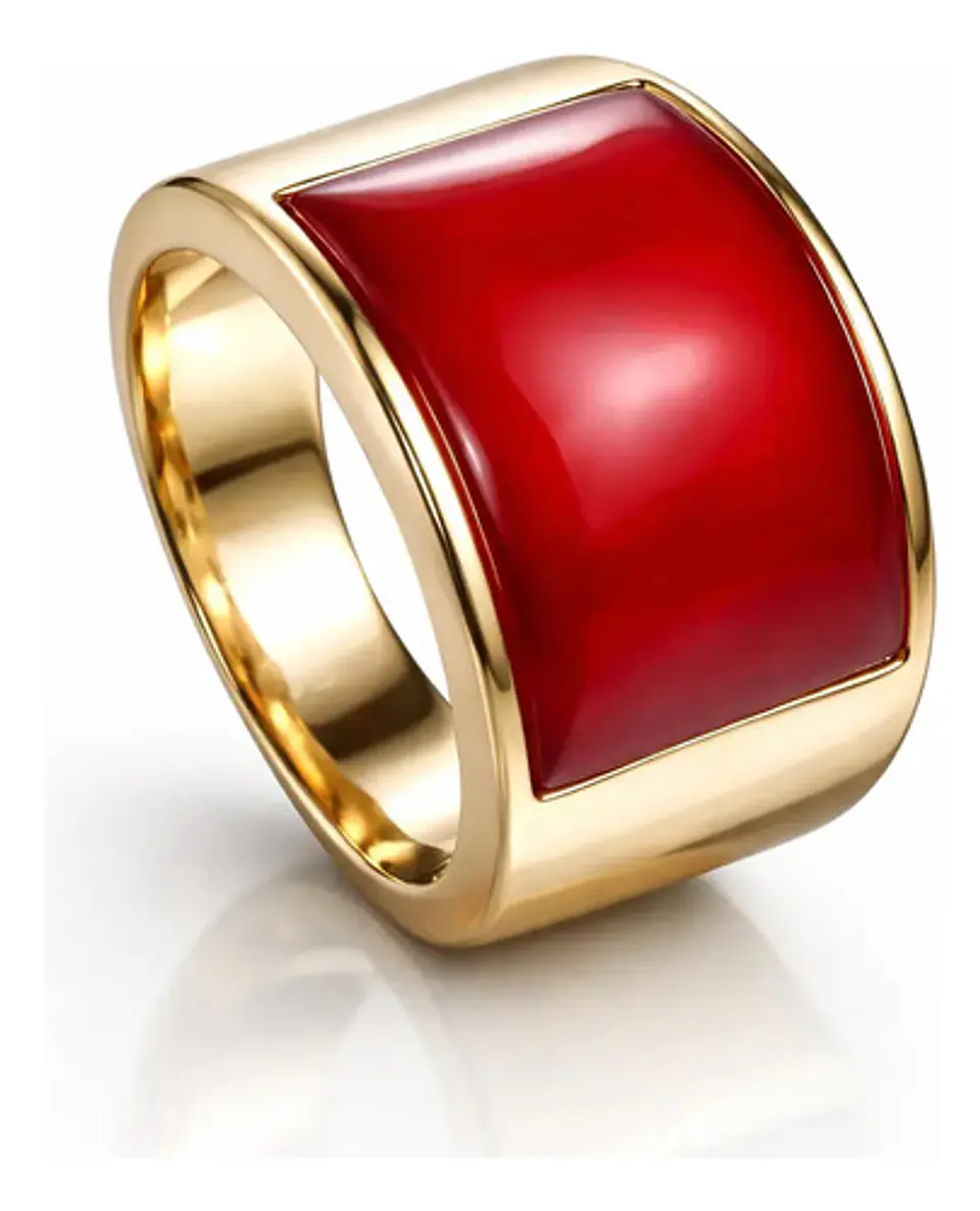 Anillo Para Hombres Mujeres Con Piedra De Ópalo Geométrico 9