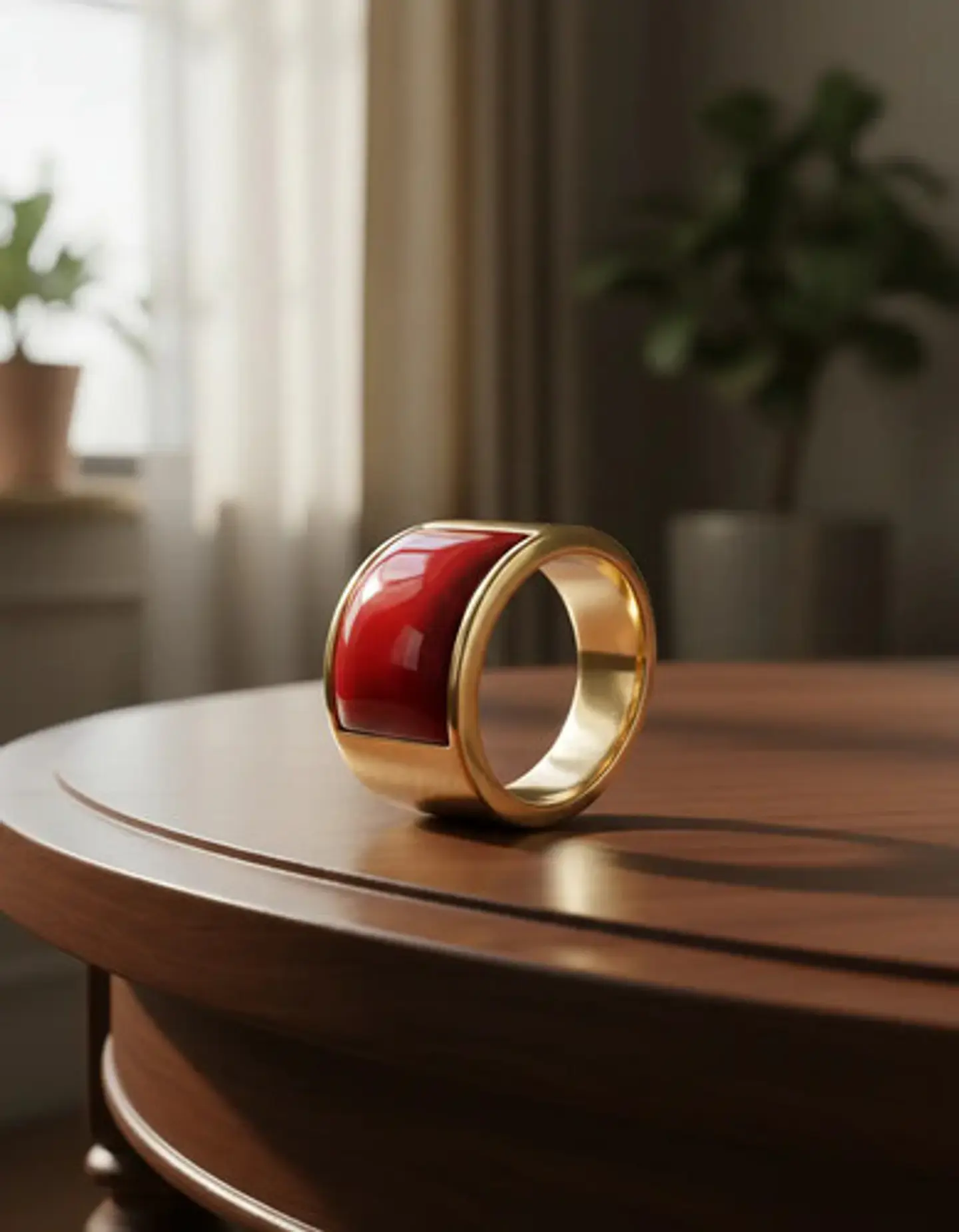 Anillo Para Hombres Mujeres Con Piedra De Ópalo Geométrico 11