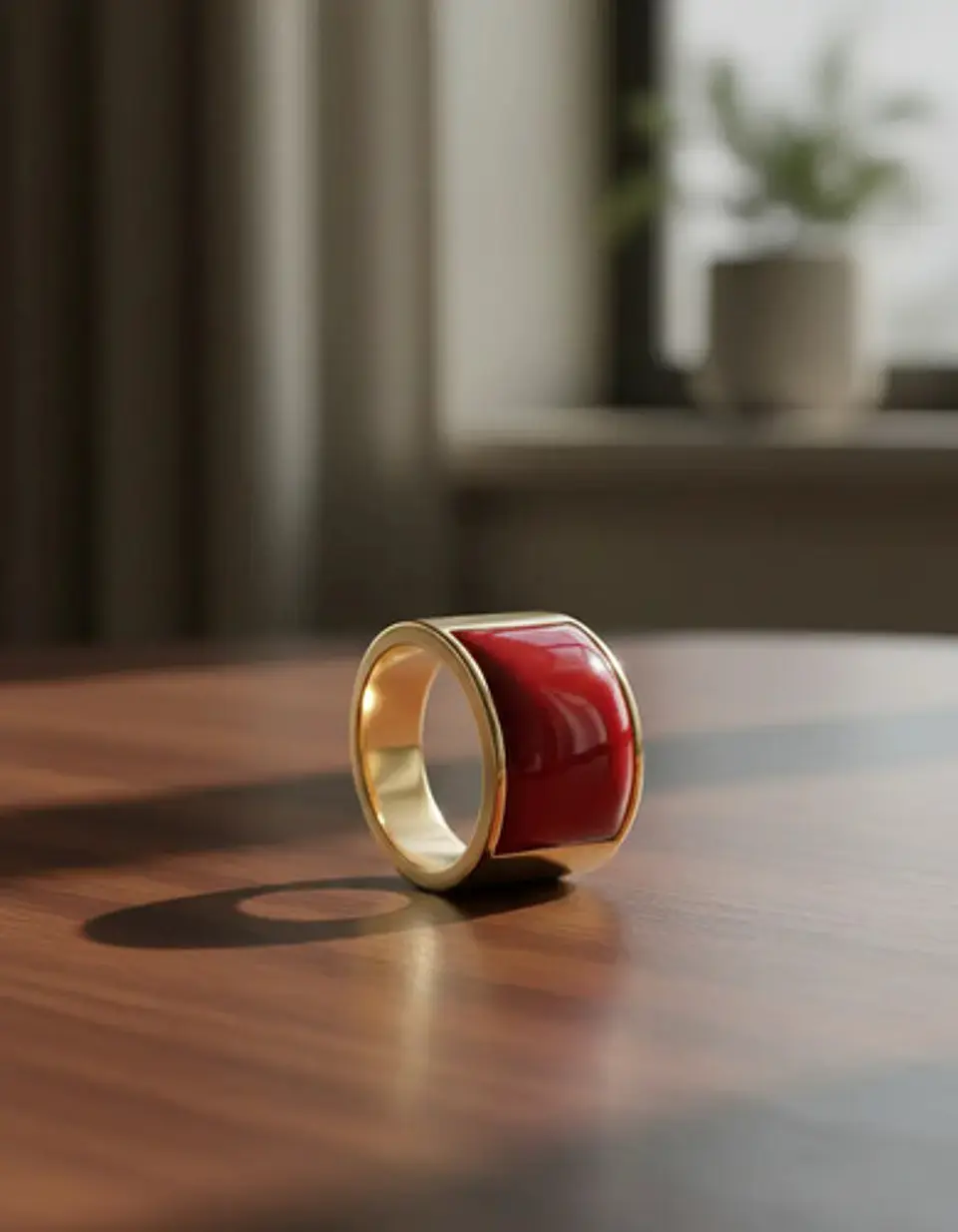 Anillo Para Hombres Mujeres Con Piedra De Ópalo Geométrico 12