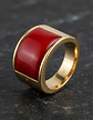 Anillo Para Hombres Mujeres Con Piedra De Ópalo Geométrico - Miniatura 14