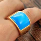 Anillo Para Hombres Mujeres Con Piedra De Ópalo Geométrico - Miniatura 17