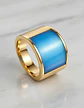 Anillo Para Hombres Mujeres Con Piedra De Ópalo Geométrico - Miniatura 19