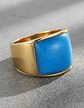 Anillo Para Hombres Mujeres Con Piedra De Ópalo Geométrico - Miniatura 20