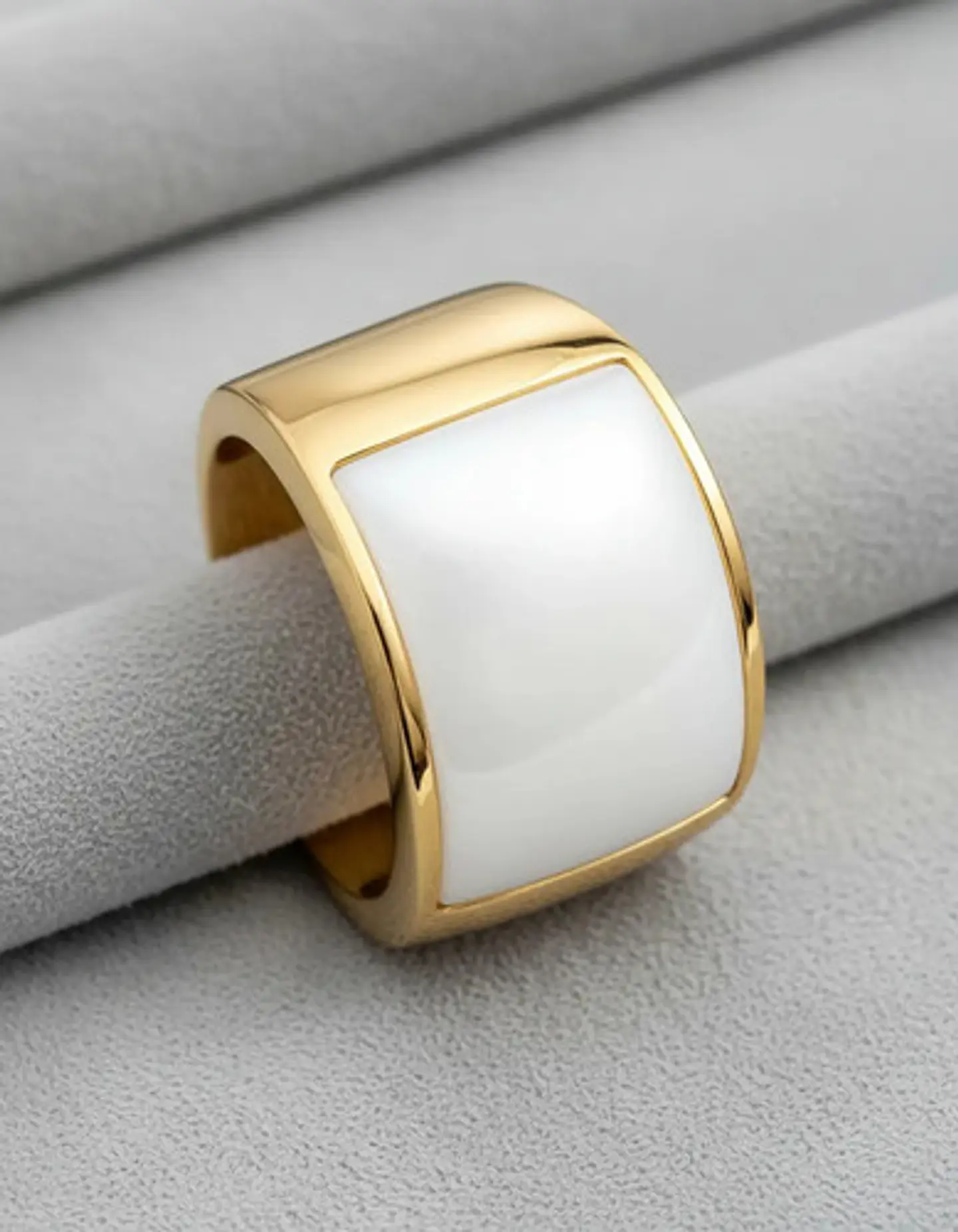Anillo Para Hombres Mujeres Con Piedra De Ópalo Geométrico 25