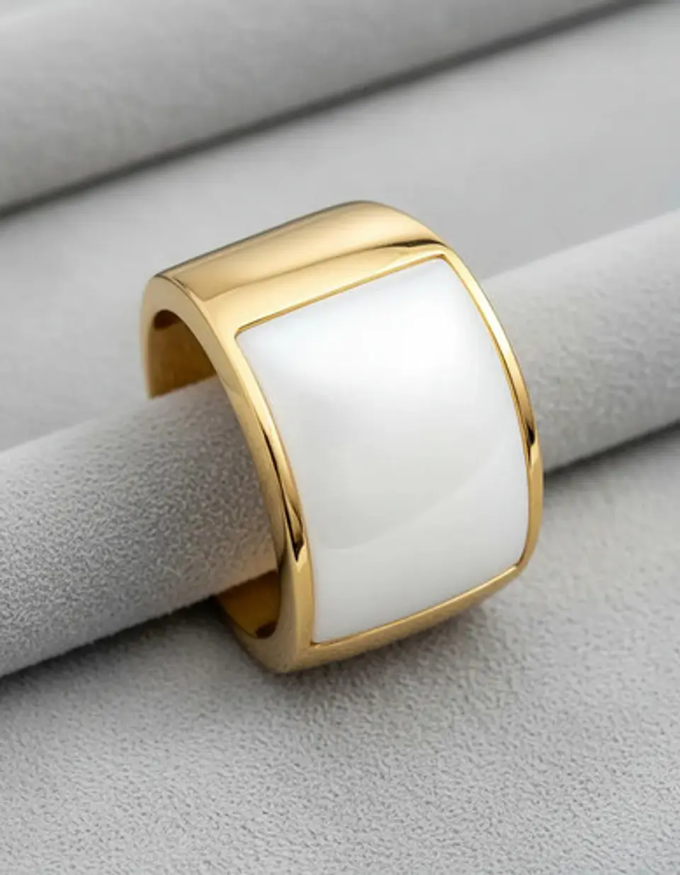 Anillo Para Hombres Mujeres Con Piedra De Ópalo Geométrico 25