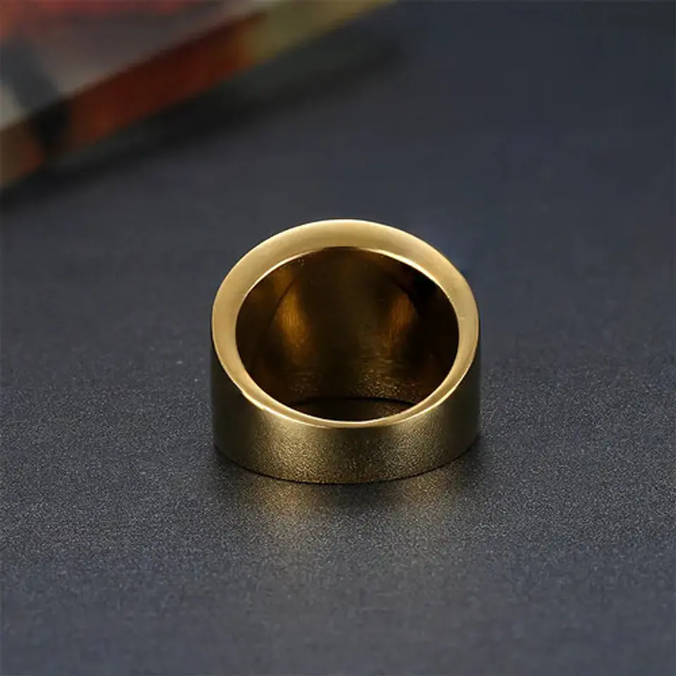 Anillo Para Hombres Mujeres Con Piedra De Ópalo Geométrico 36