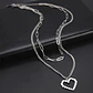 Collar Para Mujer Con Dije Corazón Pixelado Doble Cadena - Miniatura 10