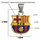 Collar Hombre Mujer Dije Azulgrana Barcelona Afición Fútbol - Miniatura 3