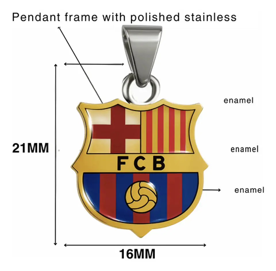 Collar Hombre Mujer Dije Azulgrana Barcelona Afición Fútbol 3