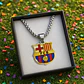 Collar Hombre Mujer Dije Azulgrana Barcelona Afición Fútbol - Miniatura 4