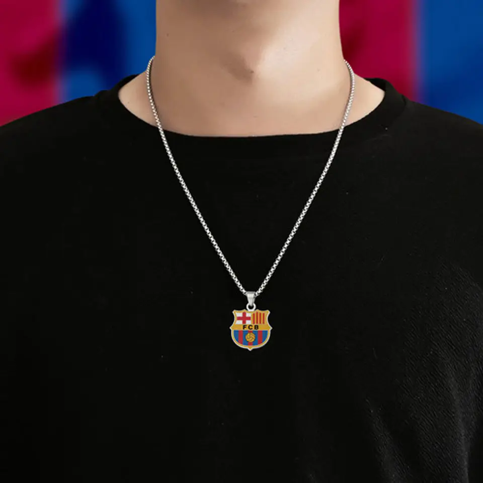 Collar Hombre Mujer Dije Azulgrana Barcelona Afición Fútbol 10