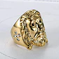 Anillo Hip Hop Para Hombre Rostro Jesús Y Piedras Color Oro - Miniatura 4