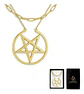 Collar Para Mujer Dije Estrella Pentagrama Acero Color Oro - Miniatura 1