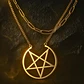 Collar Para Mujer Dije Estrella Pentagrama Acero Color Oro - Miniatura 3