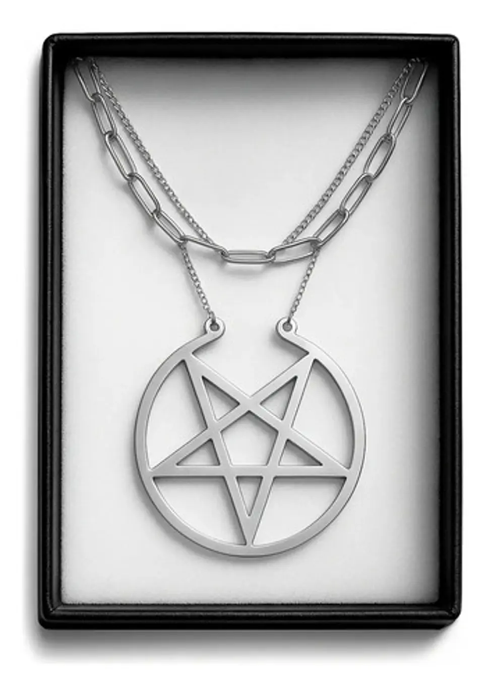 Collar Para Mujer Dije Estrella Pentagrama Acero Color Oro 8