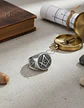 Anillo Para Hombre Simbolo Mason Escuadra Color Plata Acero - Miniatura 6