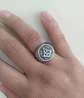 Anillo Para Hombre Simbolo Mason Escuadra Color Plata Acero - Miniatura 8