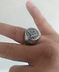 Anillo Para Hombre Simbolo Mason Escuadra Color Plata Acero - Miniatura 9