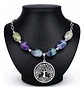 Collar Para Mujer Dije Árbol De La Vida Con Piedras Fluorita - Miniatura 1