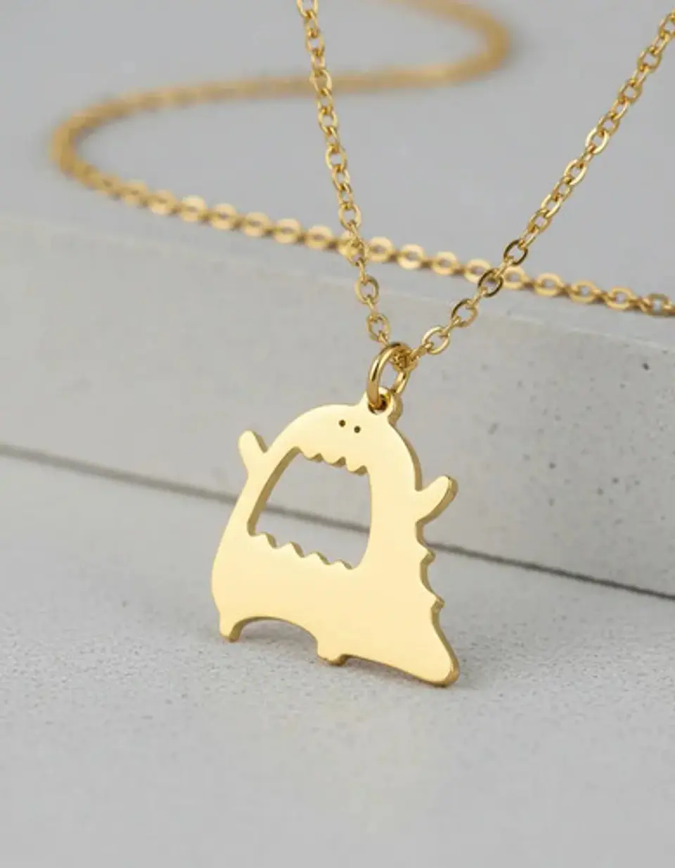 Collar Cute En Acero Para Hombre Y Mujer Dije Cute Monstruo 4