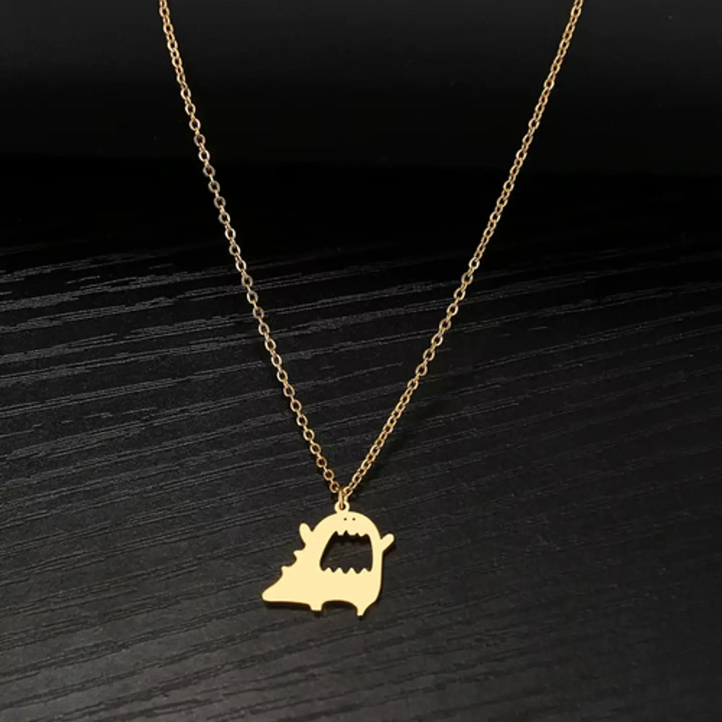 Collar Cute En Acero Para Hombre Y Mujer Dije Cute Monstruo 7