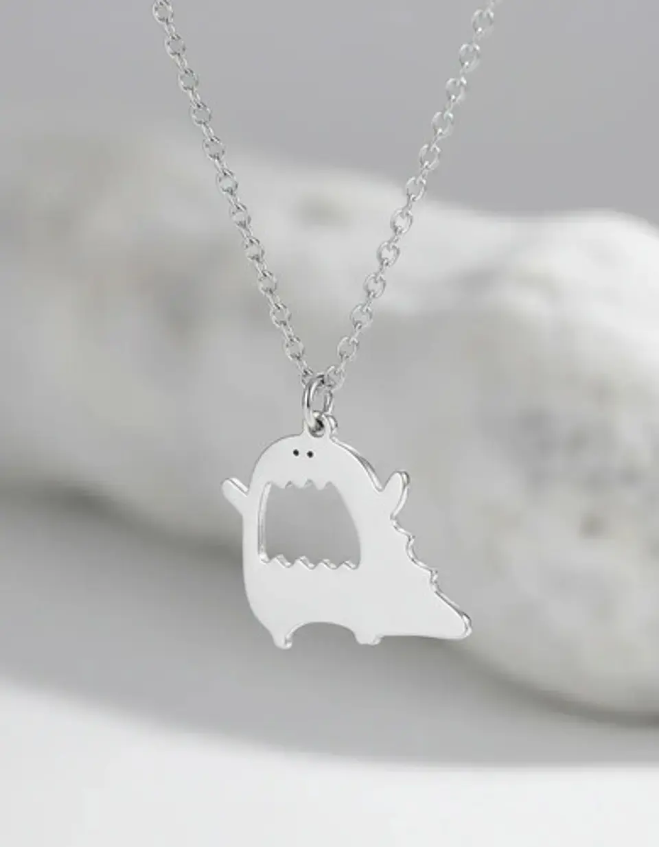 Collar Cute En Acero Para Hombre Y Mujer Dije Cute Monstruo 11