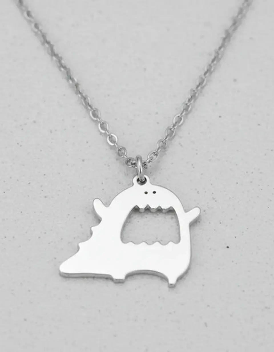 Collar Cute En Acero Para Hombre Y Mujer Dije Cute Monstruo 12