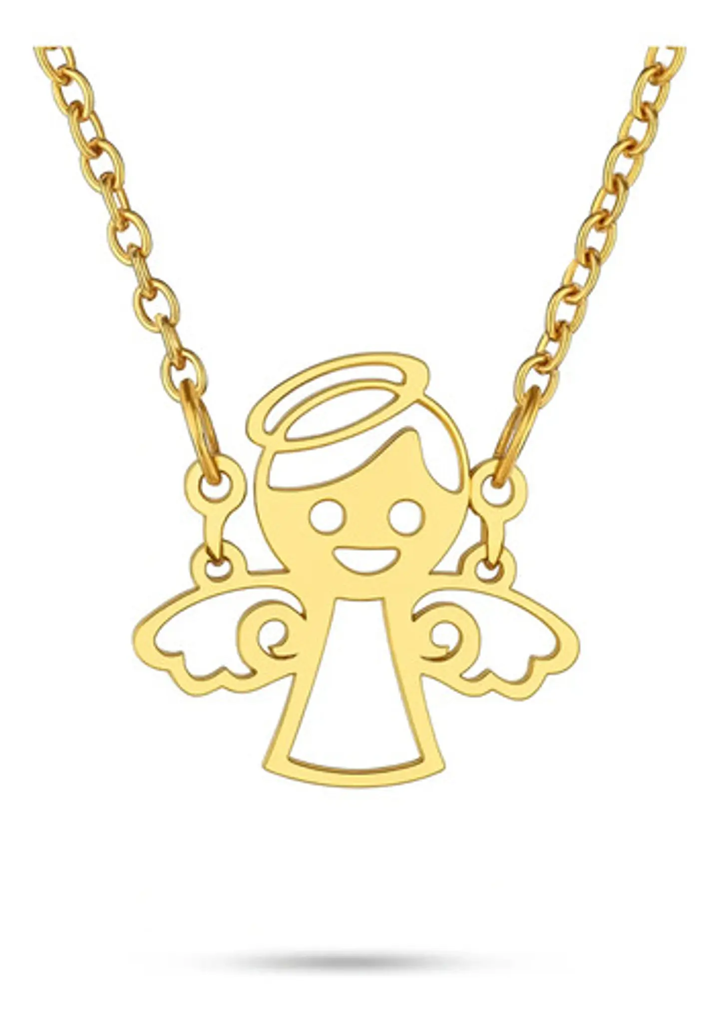 Collar En Acero Para Mujer Dije Cute De Angel De La Guardia 1