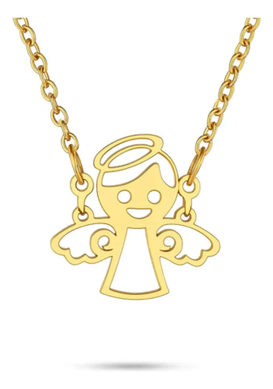 Collar En Acero Para Mujer Dije Cute De Angel De La Guardia 1