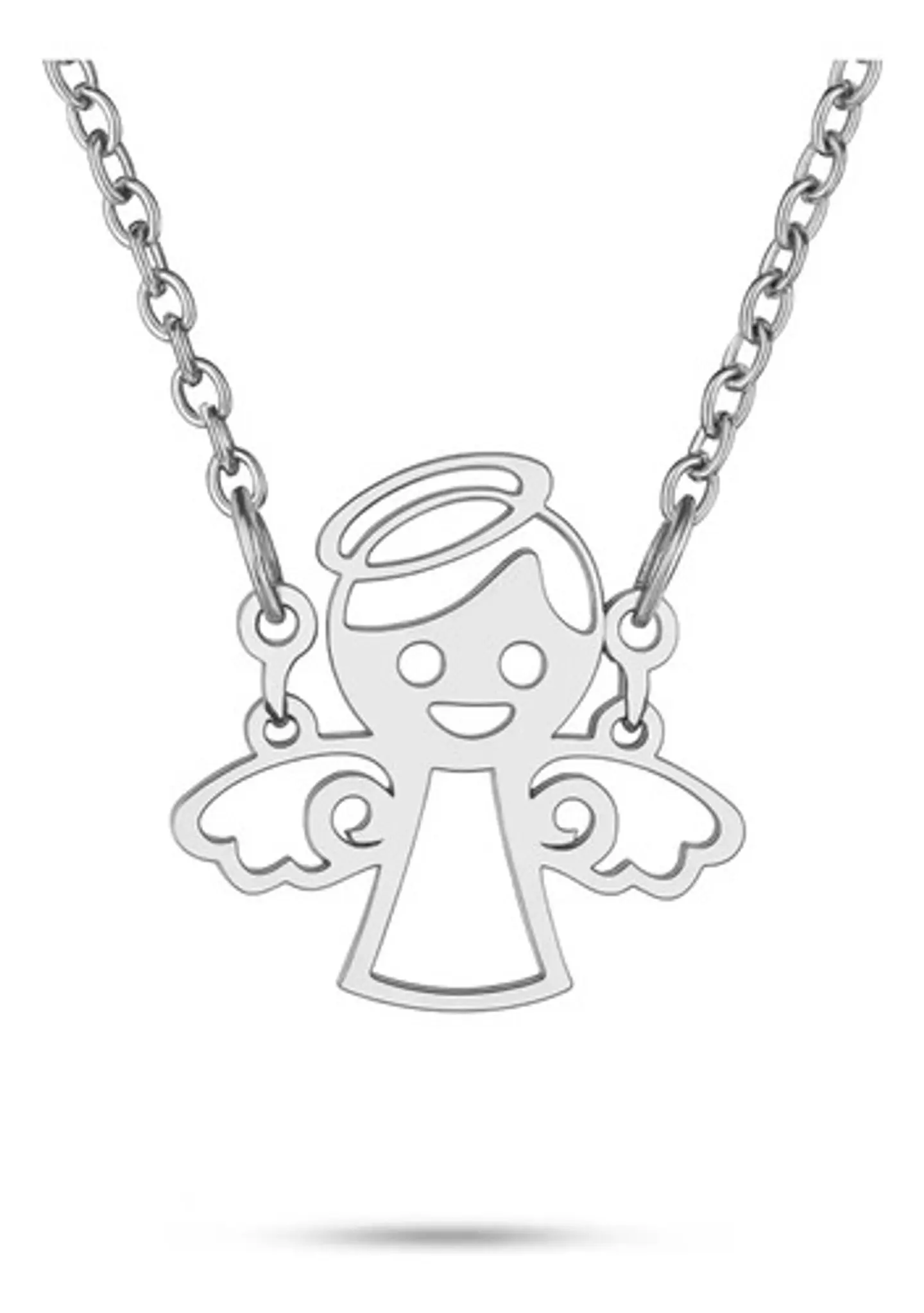 Collar En Acero Para Mujer Dije Cute De Angel De La Guardia 9