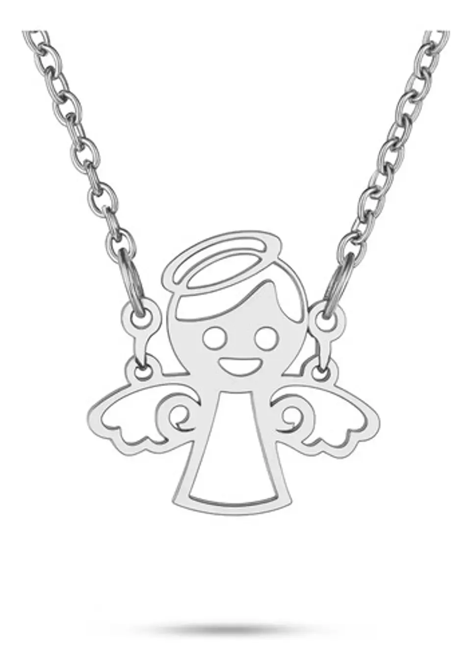 Collar En Acero Para Mujer Dije Cute De Angel De La Guardia 9