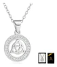Collar Para Mujeres Dije Nudo Celta Triada Acero Color Plata - Miniatura 1