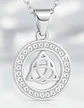 Collar Para Mujeres Dije Nudo Celta Triada Acero Color Plata - Miniatura 7