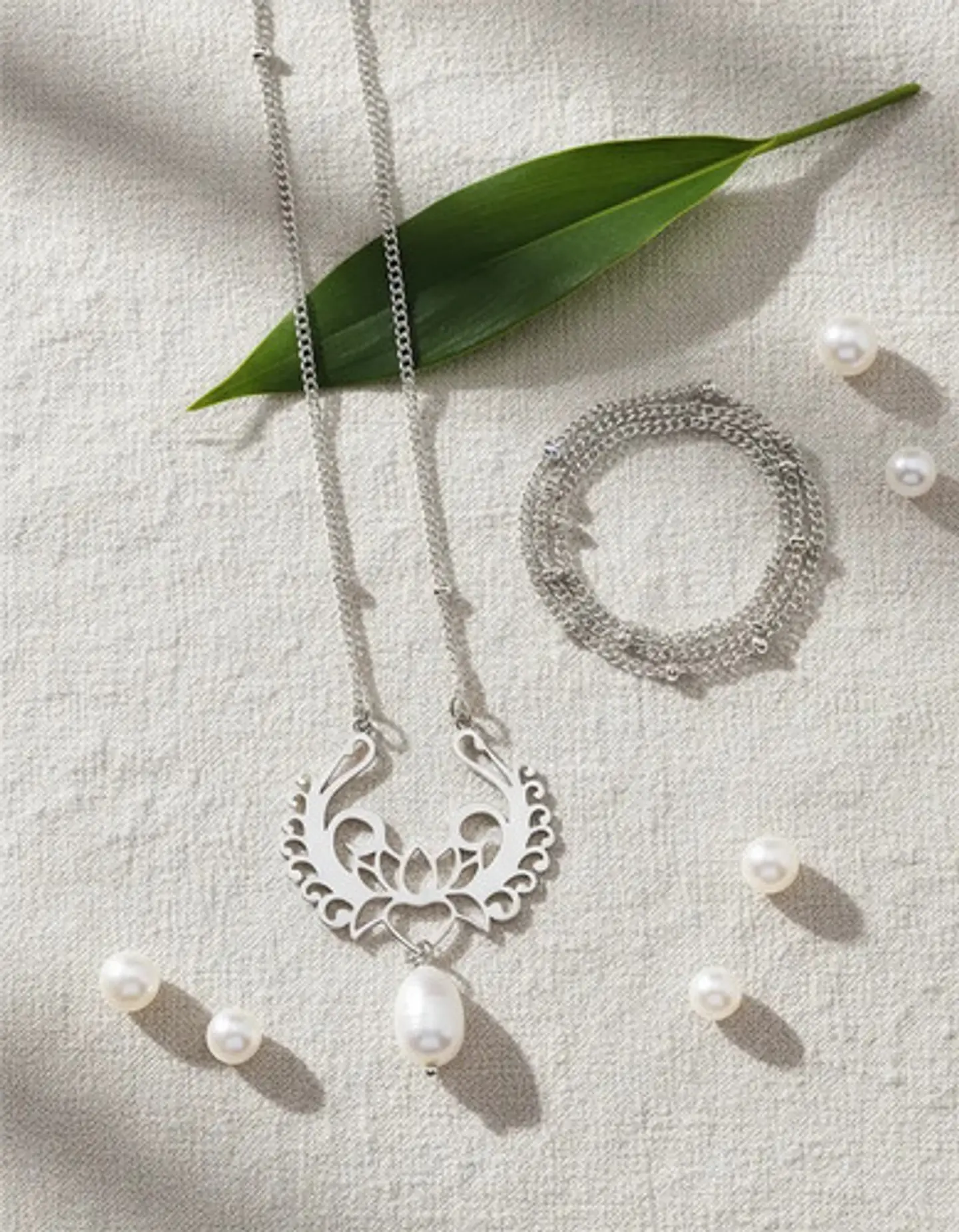 Collar Para Mujer Dije Loto Con Perla Natural De Agua Dulce 2