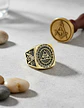 Gran Anillo Para Hombres Illuminati Novus Mason Color Oro - Miniatura 4