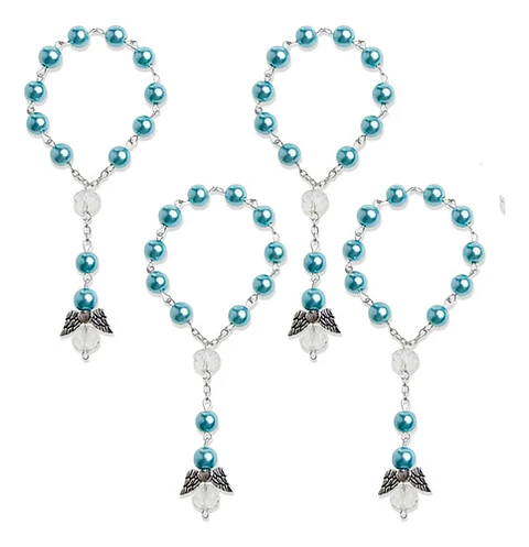 Set De 6 Pulseras Niños Rosario Ángel De La Guarda Bautismos
